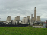 A side view of a power station
